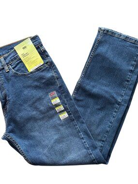 NWT Levis Mens 506 Comfort Straight Jeans High Stretch Flex Denim W34 L32